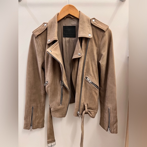 Women’s All Saints Balfern suede jacket US size 6 - Picture 3 of 5